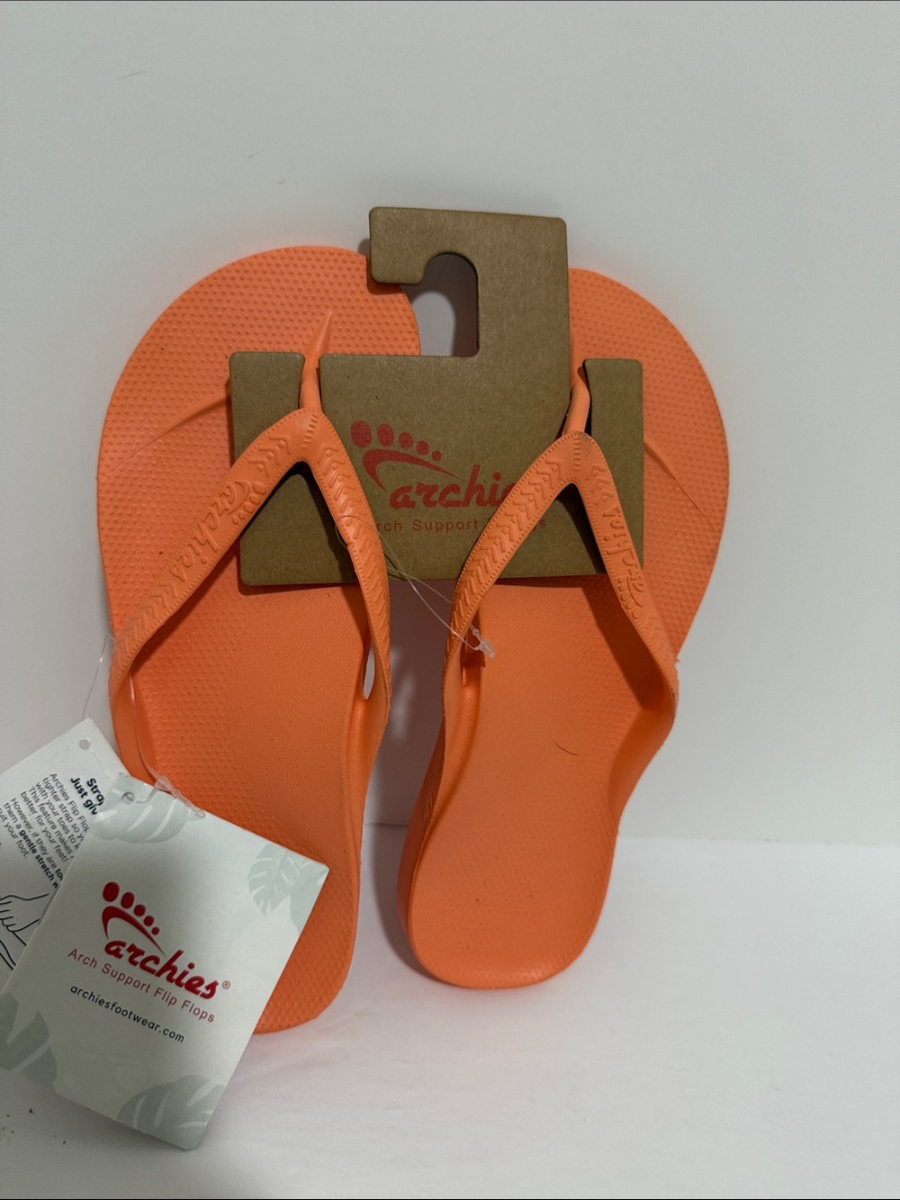 Archies Orange Arch Support Flip Flops Women’s Size 5